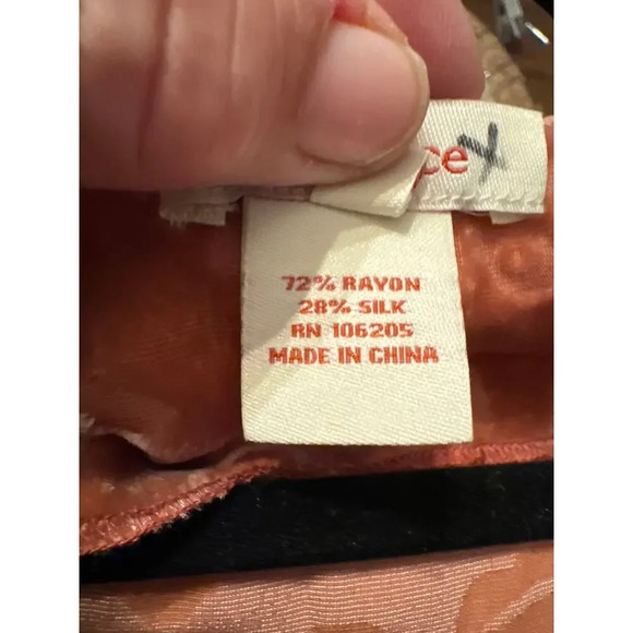 Sundance Burnout Velvet Floral Tunic Top Blouse Rose Mauve Size S - Picture 6 of 8